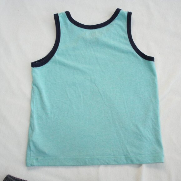 🦈 BOYS 4T SHARK TANK TOP & GRAY CANVAS SHORTS Sz 4/5 LOT KIDS PLAY CLOTHES - Picture 3 of 11